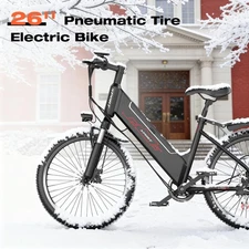 Electric Bike for Adults 65 Miles Removable Battery Ebike 26" with 7-Speed 30MPH