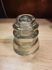 Vintage WHITALL TATUM NO 1 Glass Insulator Clear 46-45 Made In USA