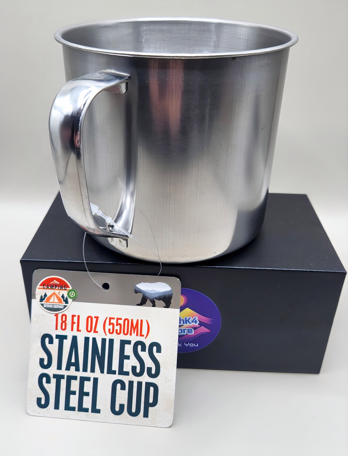Stainless Steel Camping Mug w/ Accessories Gift Set