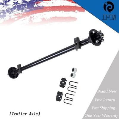 Trailer Axle W/U-Bolt Kit 4 lug-4' 52' HF 42' SC For light trailers 2KIb 2000lb