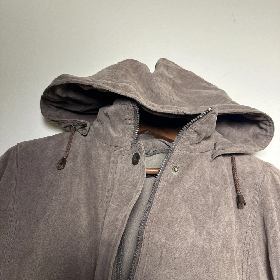 Chaqueta con Capucha Deportiva Bromley De Colección Hombres M Nylon Marrón Cremallera Años 90 Thermolite Plus Gorp Foto 3 de 4