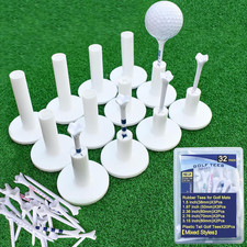 32 Pack - Premium Rubber Golf Tees for Golf Mats  Tees for Driving Range Indoo