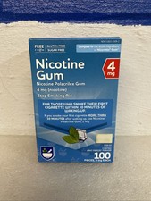 Rite Aid Nicotine Gum 4mg Coated Mint Freeze Flavor 100 Piece Box 09/2026 New
