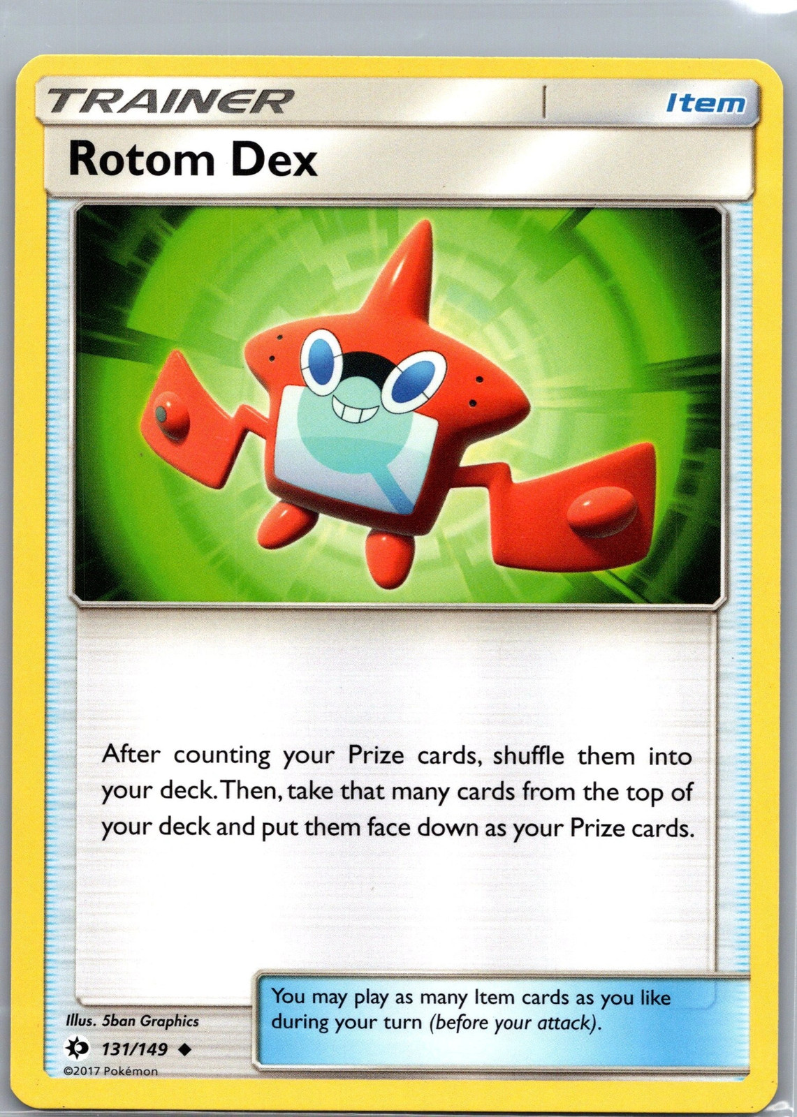Rotom Dex 131/149 Sun & Moon Base Set Uncommon NM Pokemon TCG