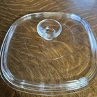 PYREX CLEAR SQUARE GLASS LID A-9-C  A9C   A 9 C  CASSEROLE DISH REPLACEMENT LID