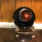 Art Glass amethyst layered green black white ashtray — photo 2