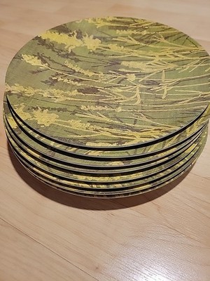 Vintage Precidio Melamine Dinner Plates Set Of (8) 11'' Nice Condition, Pre-owned