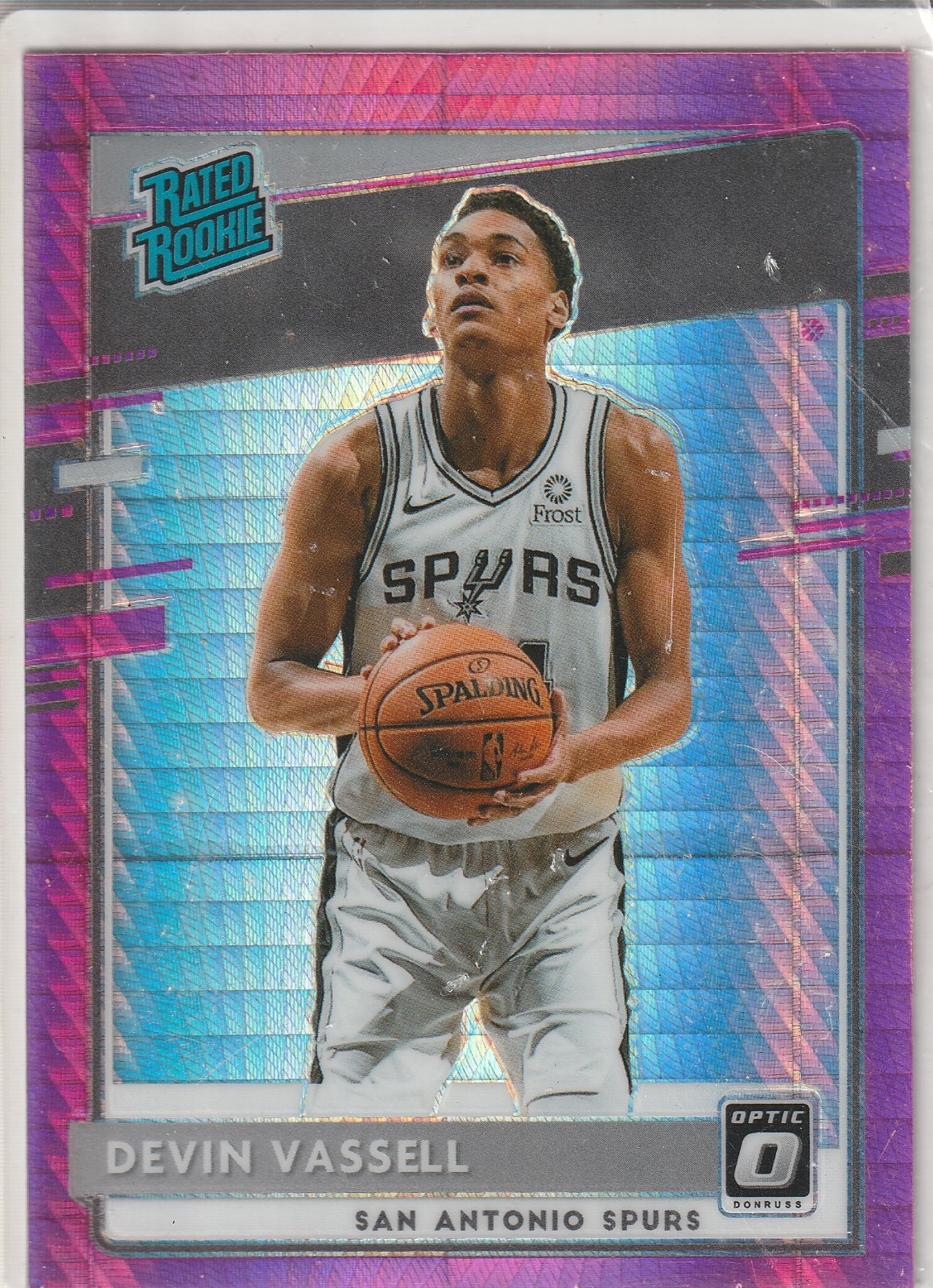 2020-21 Panini Donruss Optic Basketball DEVIN VASSELL RC #161 Prizm Pink Hyper