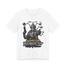 Inspector Robocop graphic Tee  Retro cyborg detective design