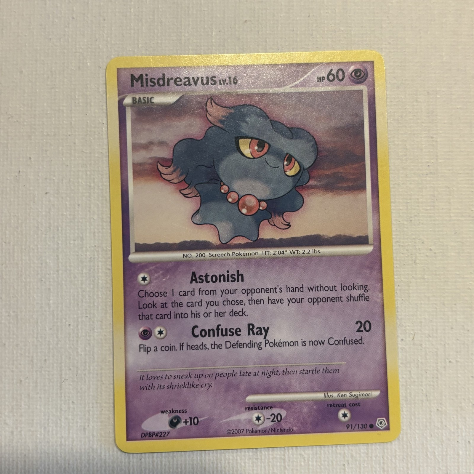 Misdreavus 91/130 Common Diamond and Pearl LP