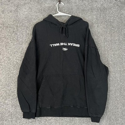 Ateez Men Hoodie Large Black Graphic Break The Wall World Tour Kpop Pullover