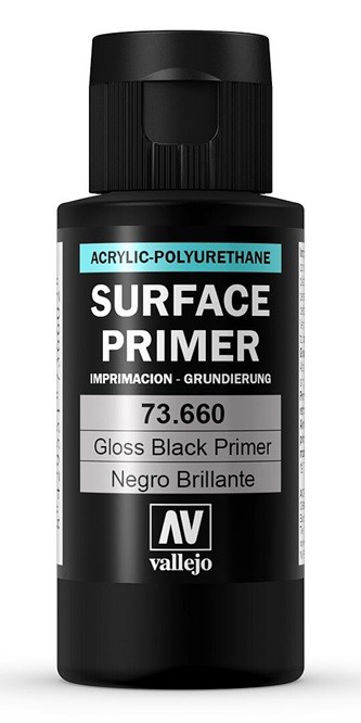 Vallejo 73.660 - Primer, Black, Glossy, 60 Ml - New