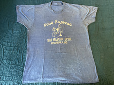 Vintage Pone Express T Shirt Mishawaska, Indiana Large Perfect Stains Fade