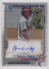 2021 Bowman Chrome Prospect Refractor 358/499 Armando Cruz #CPA-AC Auto 0s9t