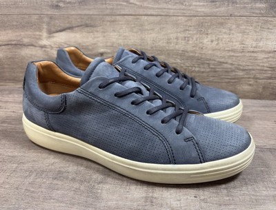 Ecco Soft 7 Street Sneakers Perforated Shoes Sky Blue Mens Size EU 44 US 10 10.5