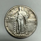 1917 Type 2 Standing Liberty Quarter AU+ Cleaned