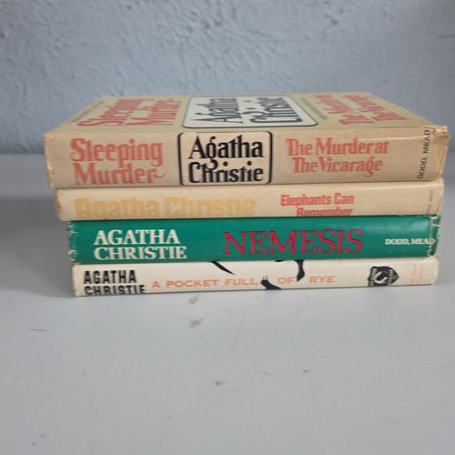 AGATHA CHRISTIE HC Book Lot Elephants Remember Pocket Full Rye Nemesis Sleeping - Picture 5 of 13