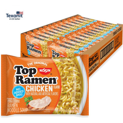 Top Ramen Noodle Soup, Chicken, 3 Ounce (Pack of 24)