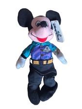 Disney Quest Mickey Mouse Navigator Employee 9  Bean Plush Toy NWT