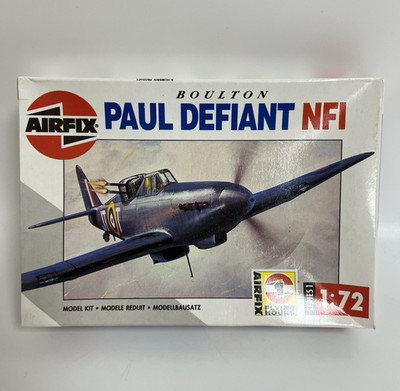 Vintage Airfix 1:72 Paul Defiant NFI Boulton 01031 Serie 1 Modellbausatz komplett