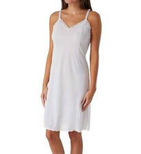 Shadowline Lingerie Adjustable Strap Full Slip Dress White