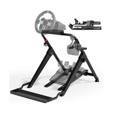 ARES WING Foldable Sim Racing Wheel Stand with Chair Fixing Slot, Formula and...