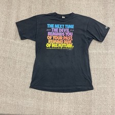 vintage The Devil shirt mens large 1990s Revelation 20:10 Bible Jesus