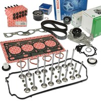 Elring Zylinderkopfdichtung + Bosch Zahnriemen + Ventile Renault 1,2 16V Ab 2003
