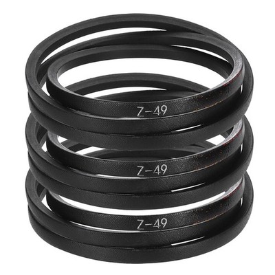 3Pcs Z-49 Z Type V-belt 1250mm/49.2'' Inner Length X0.39'' Width X0.24'' Height