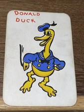 Donald Duck Walt Disney c 1930 Silly Symphony Card Game Playing Card Very Rare