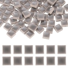 9mm Square Mosaic Tile, 300g Ceramic Mosaic Tile Bulk, Light Gray