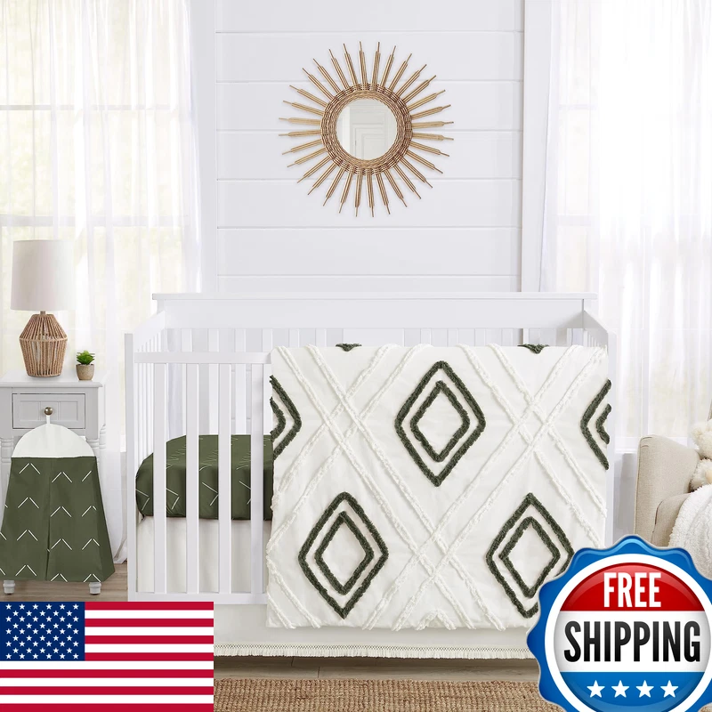 Sweet Jojo Designs 4-Piece Baby Crib Bedding Set Boho Chic For Boys Or Girls