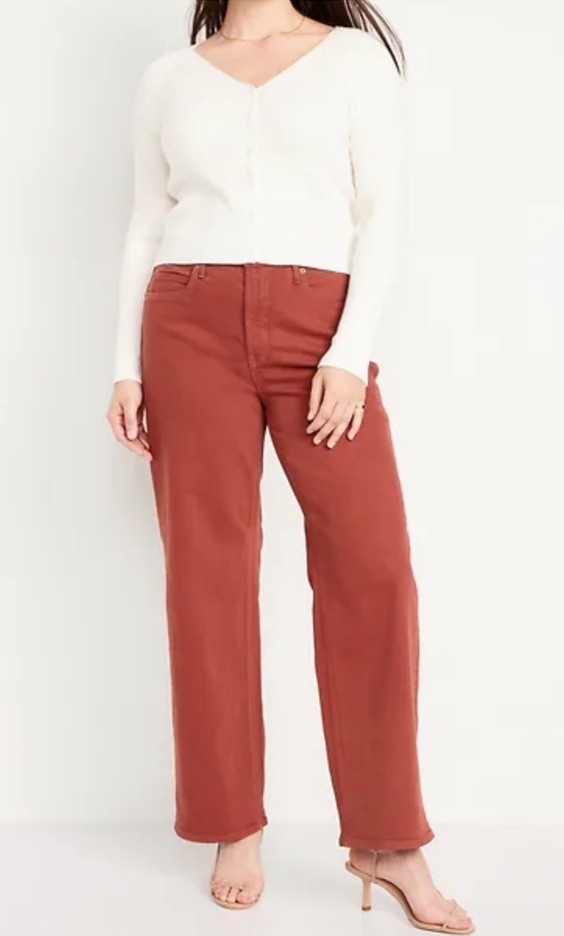 Women’s Old Navy Extra High Rise Ky-Hi Wide Leg Jeans Size 12 TALL NWT