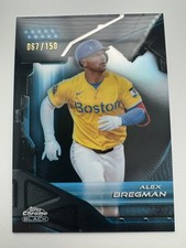 2026 Topps Chrome Black Alex Bregman Blue Refractor #/150 Red Sox