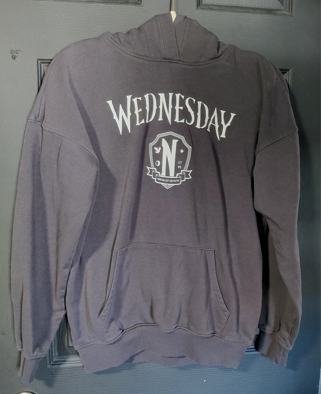 H&M Wednesday black hoodie size 16/18