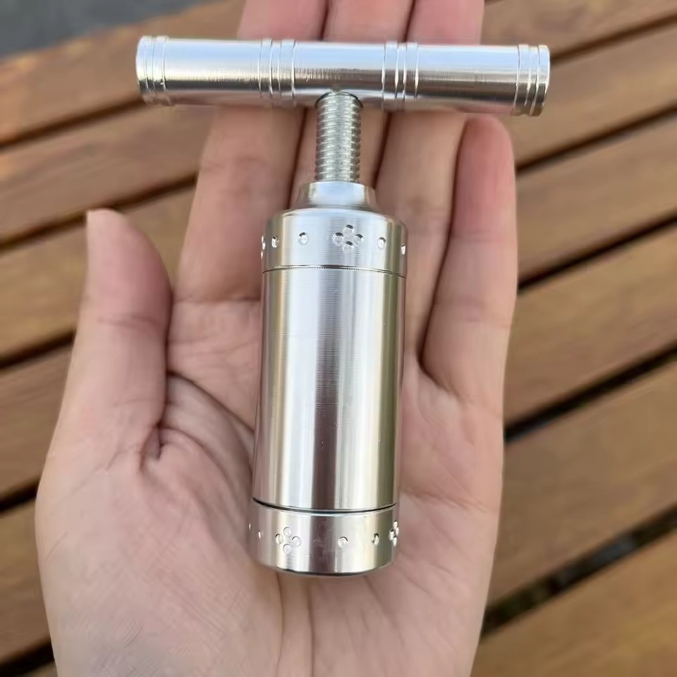 instrument for pressing down tobacco Aluminum Alloy Tobacco Herb Press Tool T-Handle Manual Compressor Presser