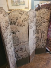 Vintage French 4 Panel Dressing Screen/Room Divider