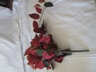 Lot of RED & GREEN Artificial Floral BUSH LEAVES Tree Branches Greenery Decor — photo 6