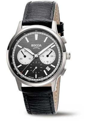 Boccia 3734-01 Mens Watch Titanium Chronograph 40mm 5ATM