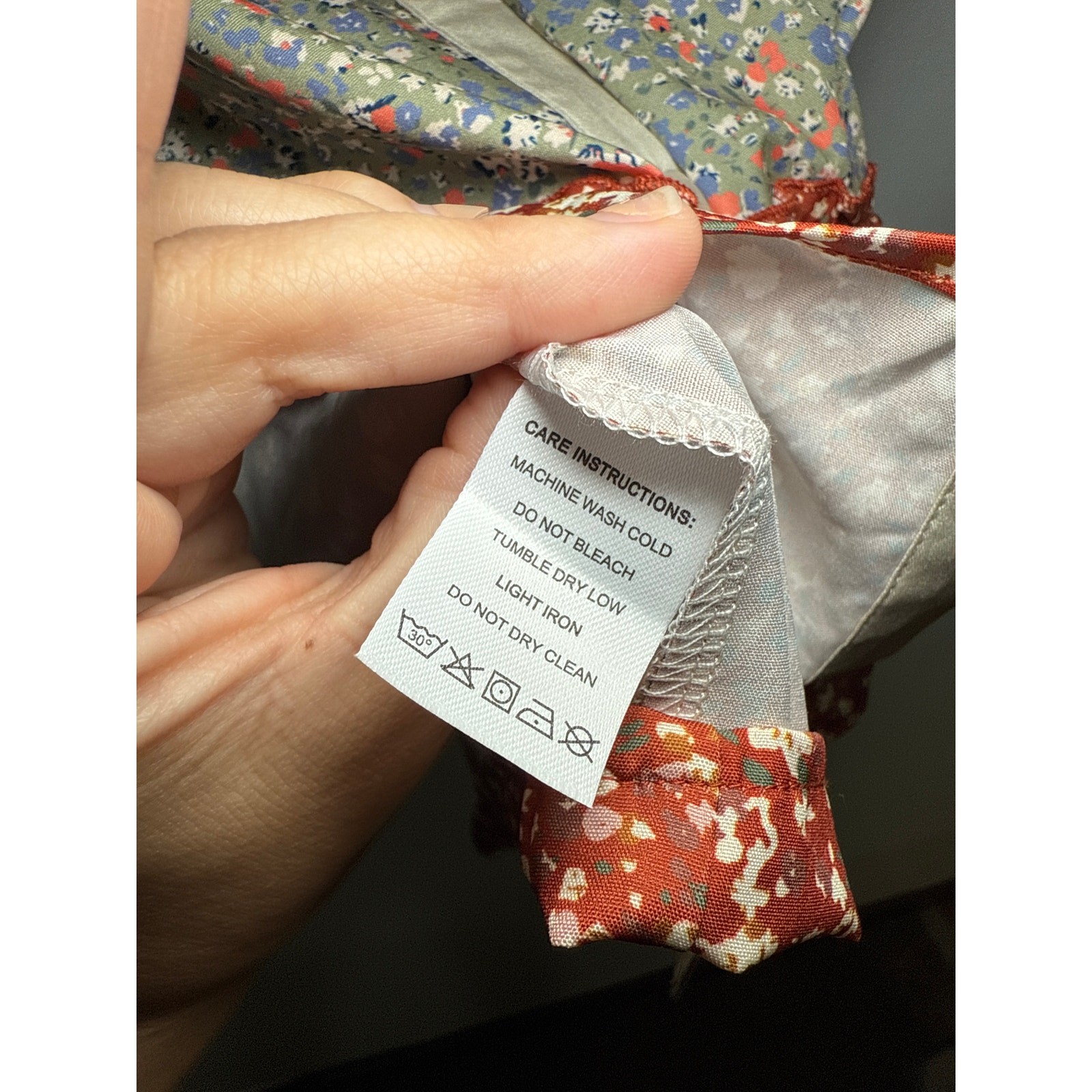 Womens floral patchwork button down blouse XL pra… - image 4