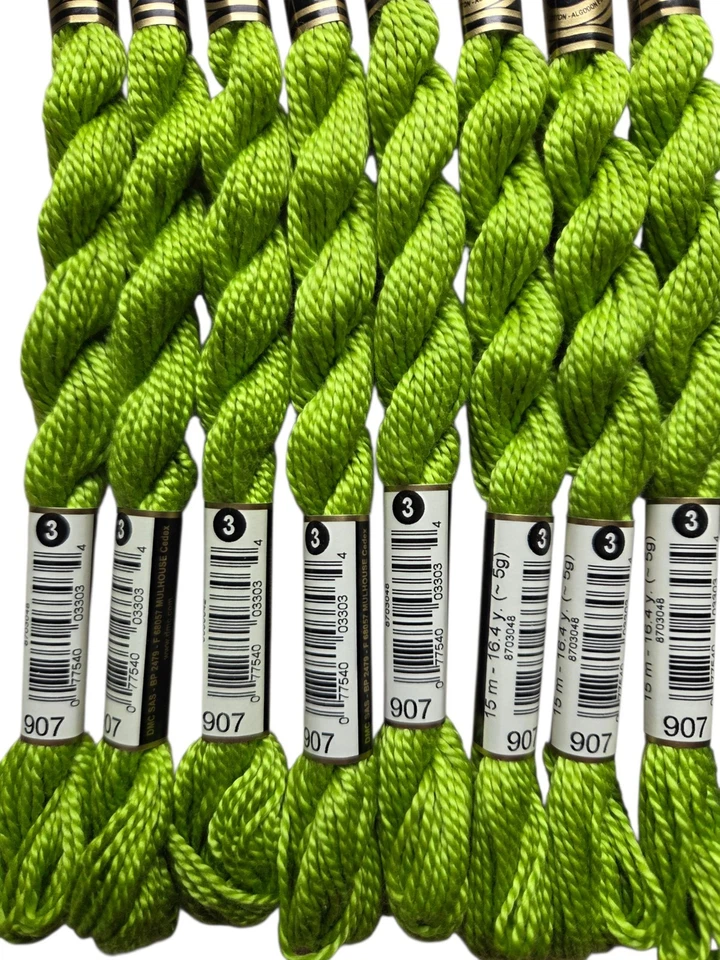 DMC Cotton Perle #3 Lot of 32 Green Aquamarine Embroidery Floss Thread - Image 4 of 4