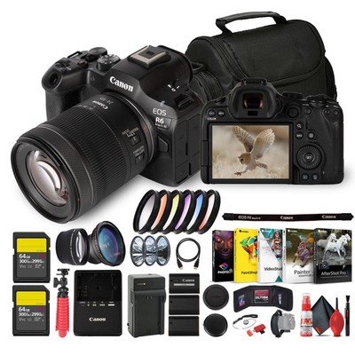 Canon EOS R6 Mark III w/ 24-105mm f/4-7.1 RF Lens 32.5MP + 2x 64GB Card Bundle