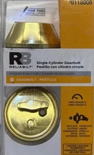 ReliaBilt RB Single Cylinder Deadbolt Antique Brass Finish