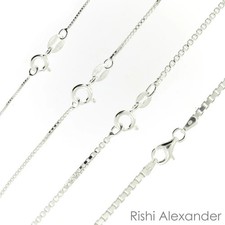 925 Sterling Silver Box Chain Necklace