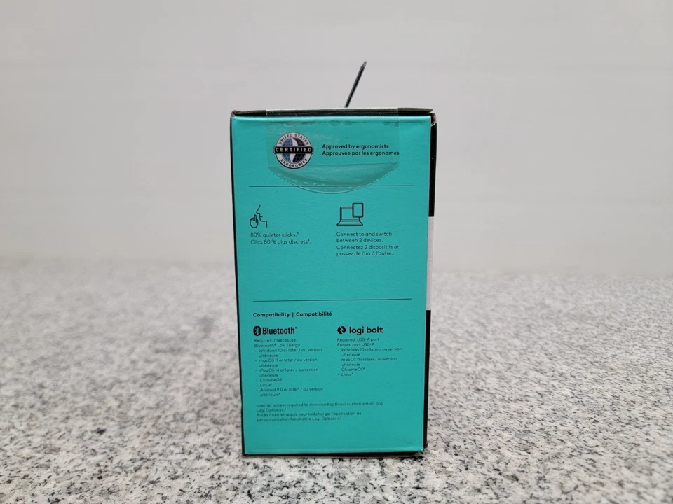 Logitech MX Ergo S Plus Advanced Wireless Ergonomic Trackball Mouse Black  - Image 3 of 4