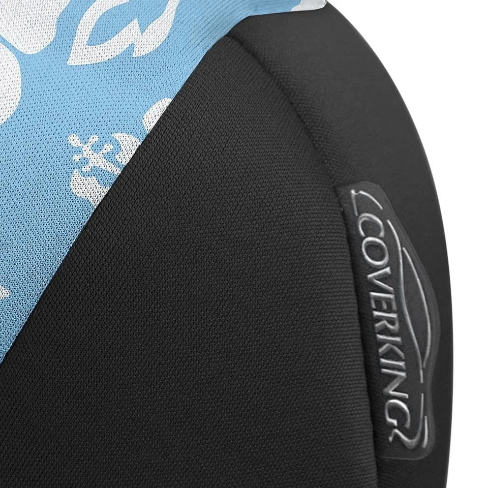 For Lexus ES300h 13-18 Seat Cover CR-Grade Neoprene 2nd Row Black & Hawaiian Sky Foto 4 de 4