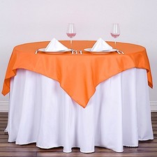 6 pcs 54 x 54" SQUARE POLYESTER Tablecloths Wedding Table Linens for Catering