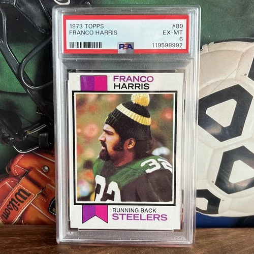1973 Topps Football Franco Harris Rc #89 PSA 6 Pittsburgh Steelers New Case Mint