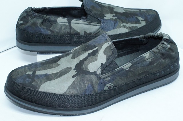 prada nylon slip on sneakers