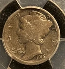 JUST REDUCED!! KEY DATE 1916-D MERCURY DIME PCGS G CLEANED (ACTUALLY FULL VG)